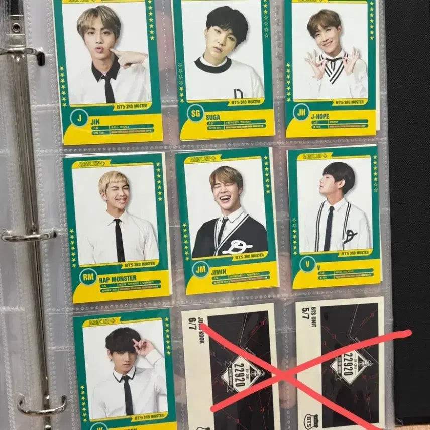 [BUNJANG] BTS Muster 3rd Player Card Mini Photocard RM, Suga, Jin, J-Hope, V, Jimin, Jungkook / 방탄 머스터 3기 플레이어 카드 미니 포카 알엠슈가진제이홉뷔지민정국