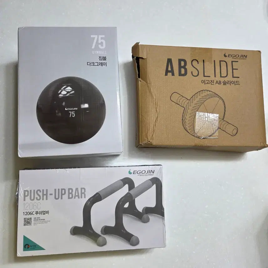 [BUNJANG] Igojin Push-up Bar / AB Slider / Gym Ball / Home Training Set / 새상품) 이고진 푸쉬업바 / AB슬라이드 / 짐볼 / 운동기구 홈트
