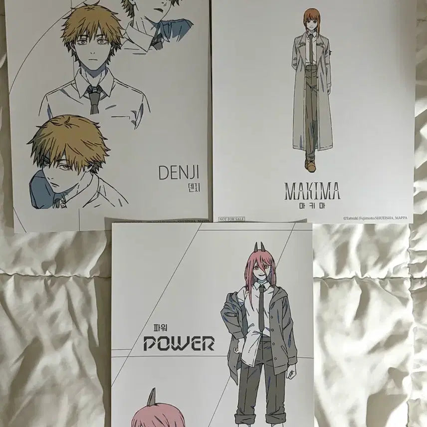 [BUNJANG] Chainsaw Man Pop-Up Denji Makima Power A4 Poster / [판매] 체인소맨 팝업 구매 특전 A4 포스터 덴지 마키마 파워