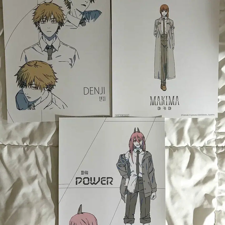 [BUNJANG] Chainsaw Man Pop-Up Denji Makima Power A4 Poster / [판매] 체인소맨 팝업 구매 특전 A4 포스터 덴지 마키마 파워