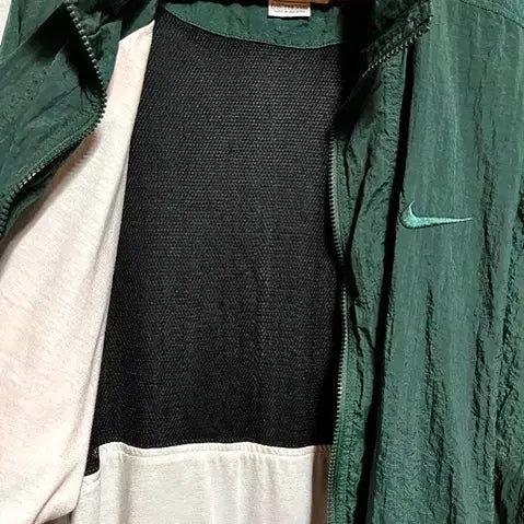[BUNJANG] Nike Vintage Green Woven Windbreaker Jacket XXL / 아메리카 빈티지 나이키 그린 우븐 바람막이 자켓 빅사이즈 xxl