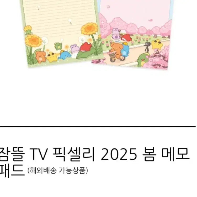 [BUNJANG] Jamtteul TV 2025 Pixelly Spring Memo Pad / 원가이하)) 잠뜰티비 2025 픽셀리 봄 메모지 패드