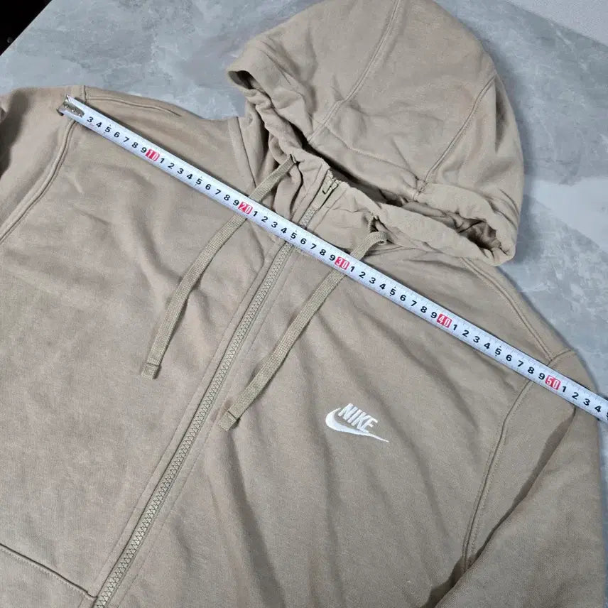 [BUNJANG] Nike Beige Hooded Zip-up Jacket / 나이키 후드집업 베이지