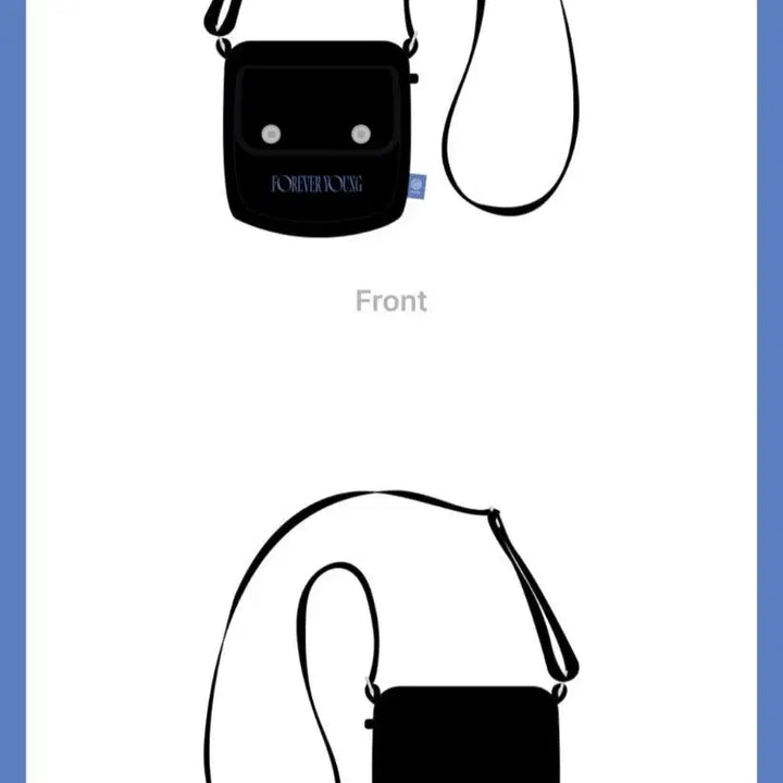 [BUNJANG] Forever Young Black Mini Crossbag / 포에버영 블랙 미니 크로스백