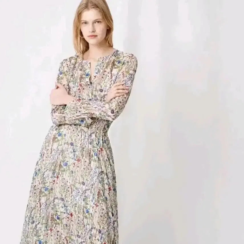 [BUNJANG] Maje Floral Asymmetrical Long Dress / Maje 마쥬 플로랄 언발란스 롱 원피스 Rangrey 38사이즈
