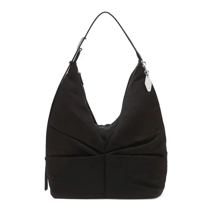 [BUNJANG] Jill Stuart Bow Bag Black Nylon Shoulder Bag / [새제품] 질스튜어트 보우백 블랙 나일론 원단 셔링 숄더백 L