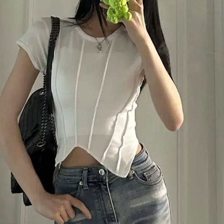[BUNJANG] Newerlin Nikki Top White / 뉴얼린 니키탑 화이트