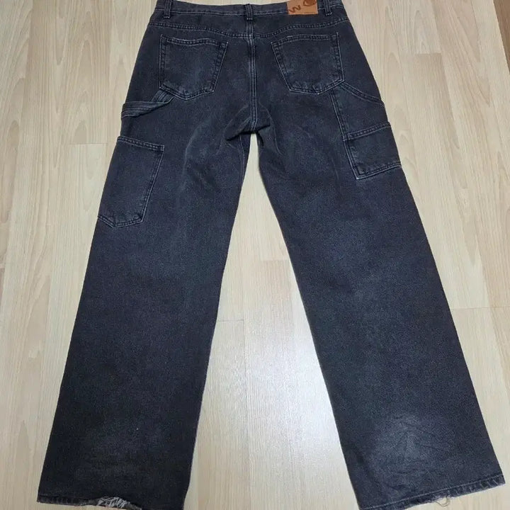 [BUNJANG] NOSTASY Upside Down Double Knee Washed Gray Jeans / NOSTASY 업사이드 다운 더블니 워시드 그레이