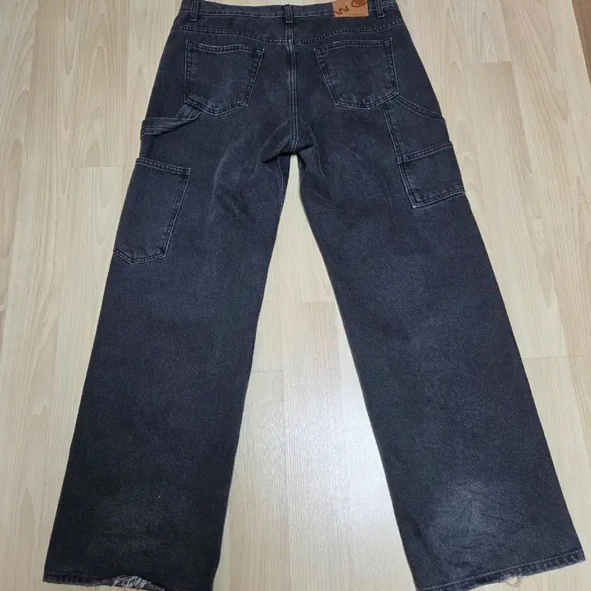 [BUNJANG] NOSTASY Upside Down Double Knee Washed Gray Jeans / NOSTASY 업사이드 다운 더블니 워시드 그레이