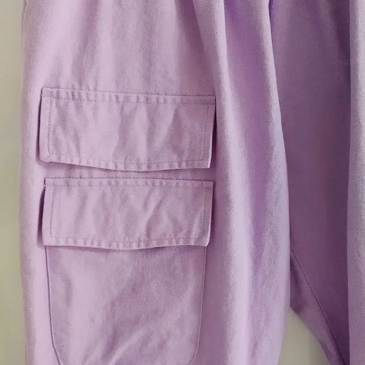 [BUNJANG] Lavender Cargo Wide Pants / 라벤더 컬러 카고 와이드 팬츠