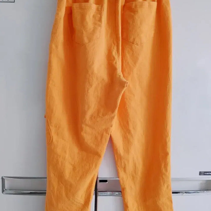 [BUNJANG] Orange Cargo Cotton Pants / 오렌지색 카고 면바지
