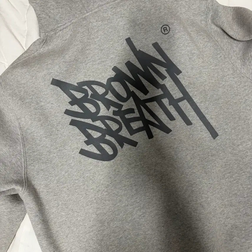 [BUNJANG] Brownbreath Gray Hoodie M / 브라운브레스 후드티 회색 m