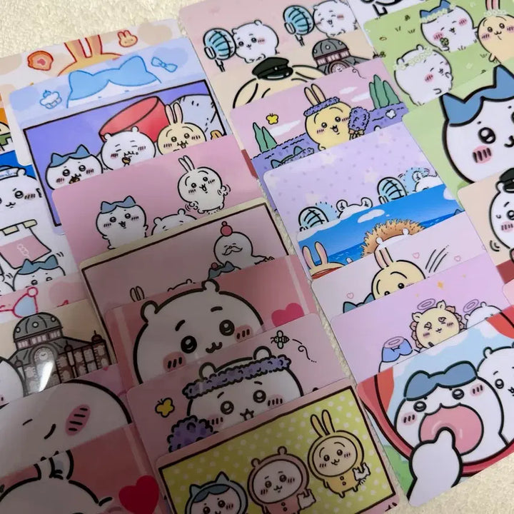[BUNJANG] Munjakgwi Chiikawa Character Transportation Card Sticker / 먼작귀 치이카와 하치와레 우사귀 모몽가 쿠리만쥬 교통카드 스티커
