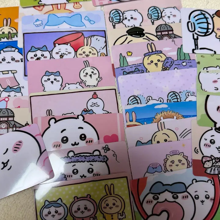 [BUNJANG] Munjakgwi Chiikawa Character Transportation Card Sticker / 먼작귀 치이카와 하치와레 우사귀 모몽가 쿠리만쥬 교통카드 스티커