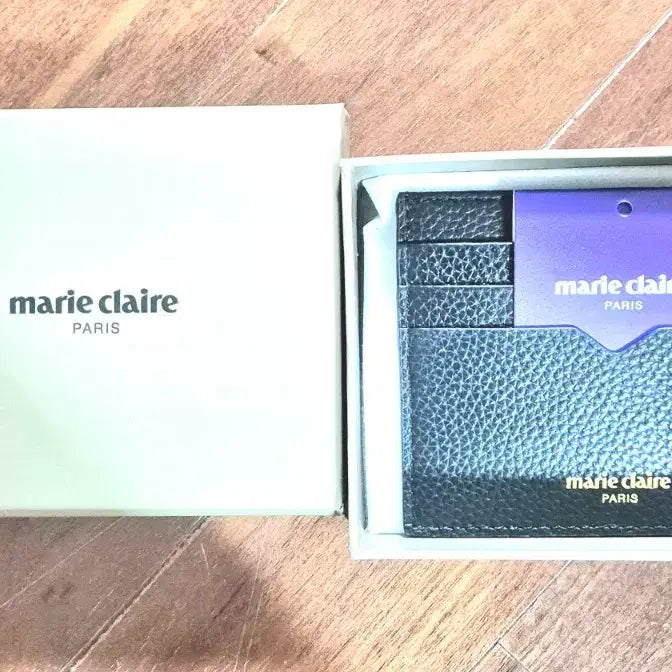 [BUNJANG] Marie Claire Leather Card Wallet Black / (새상품/정품) 마리끌레르 가죽 카드지갑 블랙 풀박스