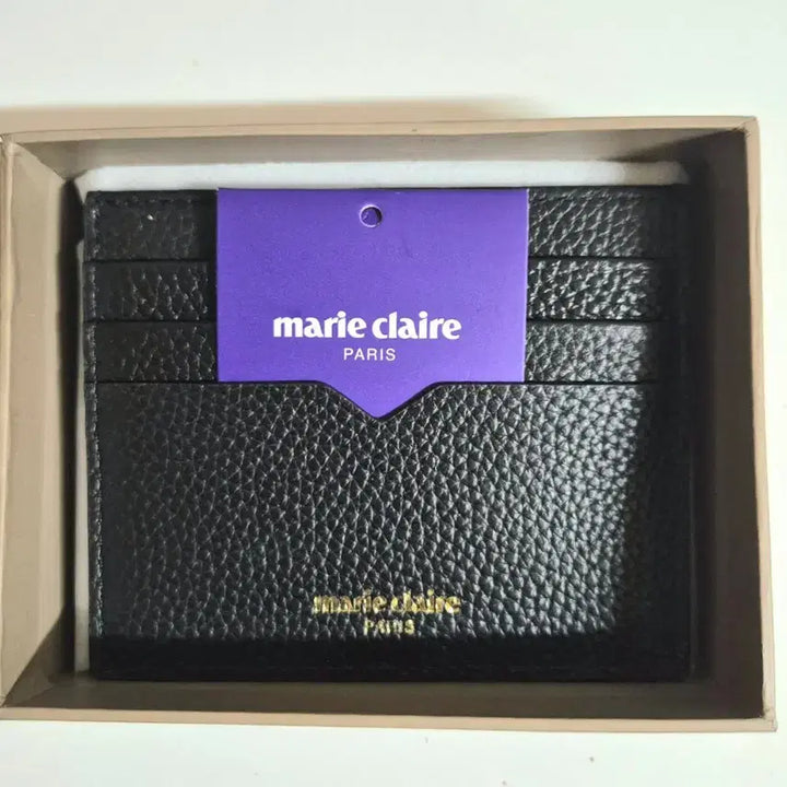 [BUNJANG] Marie Claire Leather Card Wallet Black / (새상품/정품) 마리끌레르 가죽 카드지갑 블랙 풀박스