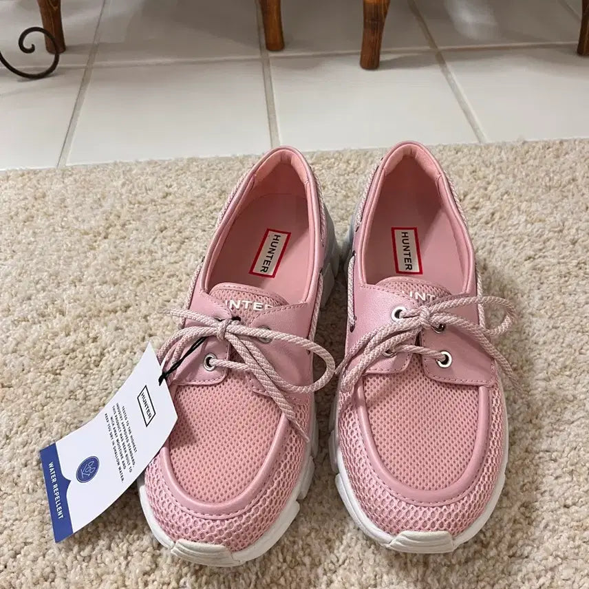 [BUNJANG] Hunter Sasa Mesh Boat Shoes (Rose Pink) / [새상품/국내미발매] 헌터 Hunter 여성 사사 메쉬 보트슈즈 핑크