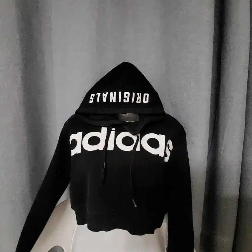 [BUNJANG] Adidas Custom Crop Hoodie / 아디다스 커스텀 크롭후드티
