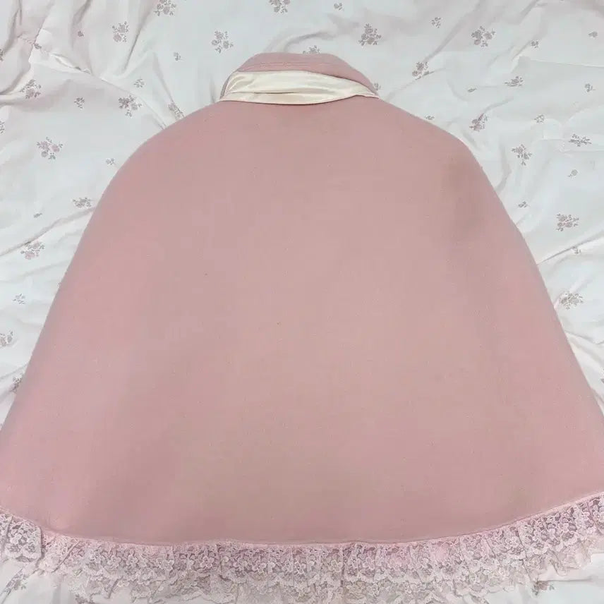 [BUNJANG] Sehiz Bunny Cape Coat - Coral Pink / 세히즈 버니 케이프 코트 판매(네고가능) / 빈티지 히메카지 러블리