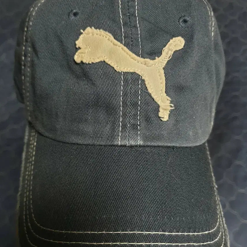[BUNJANG] Puma Cut-off Line Stitch Ball Cap Navy / (빈티지) 푸마 컷오프라인 스티치 볼캡 네이비