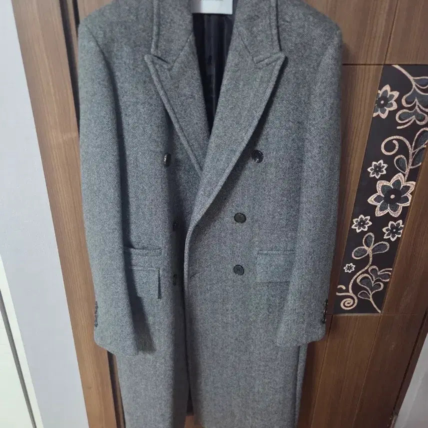 [BUNJANG] Toni Wek Herringbone Double Coat (M) / 토니웩 헤링본 더블 코트 S사이즈