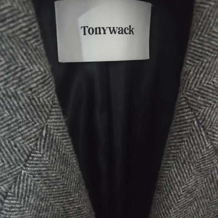 [BUNJANG] Toni Wek Herringbone Double Coat (M) / 토니웩 헤링본 더블 코트 S사이즈