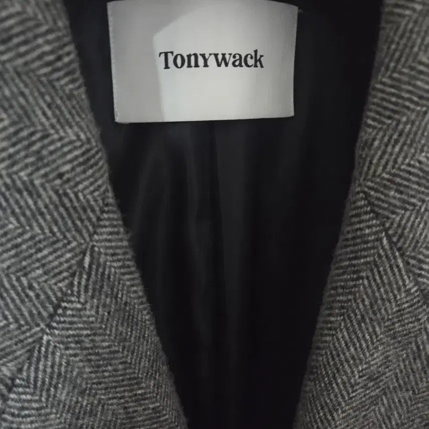 [BUNJANG] Toni Wek Herringbone Double Coat (M) / 토니웩 헤링본 더블 코트 S사이즈