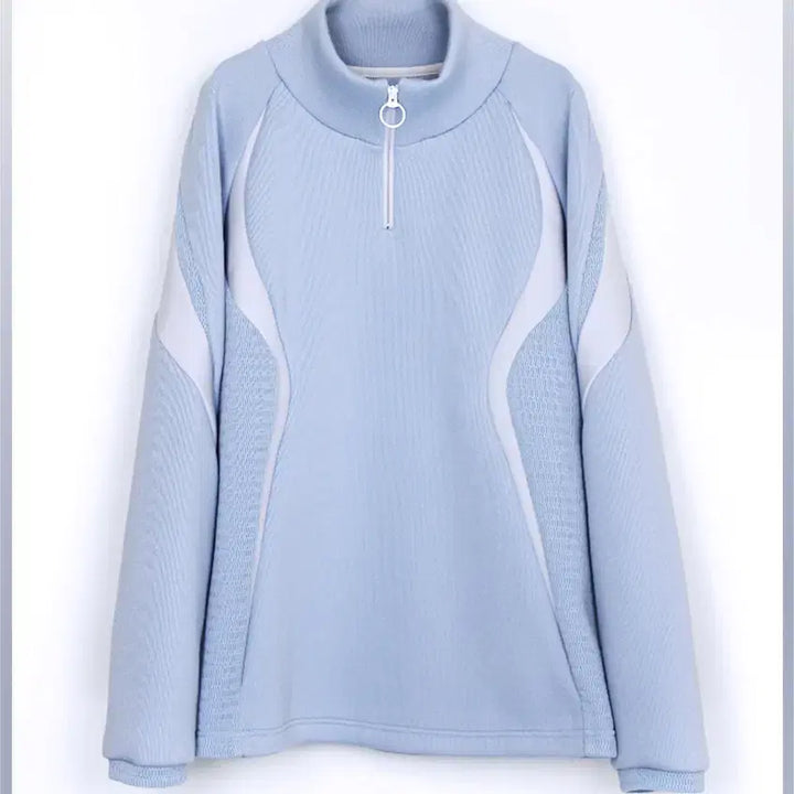 [BUNJANG] Chloma Balmug Subculture Half-Neck Blue Sweater / Chloma 클로마 마오노스케 발뭉 서브컬쳐 아노깔 하프넥 블루 스웨터
