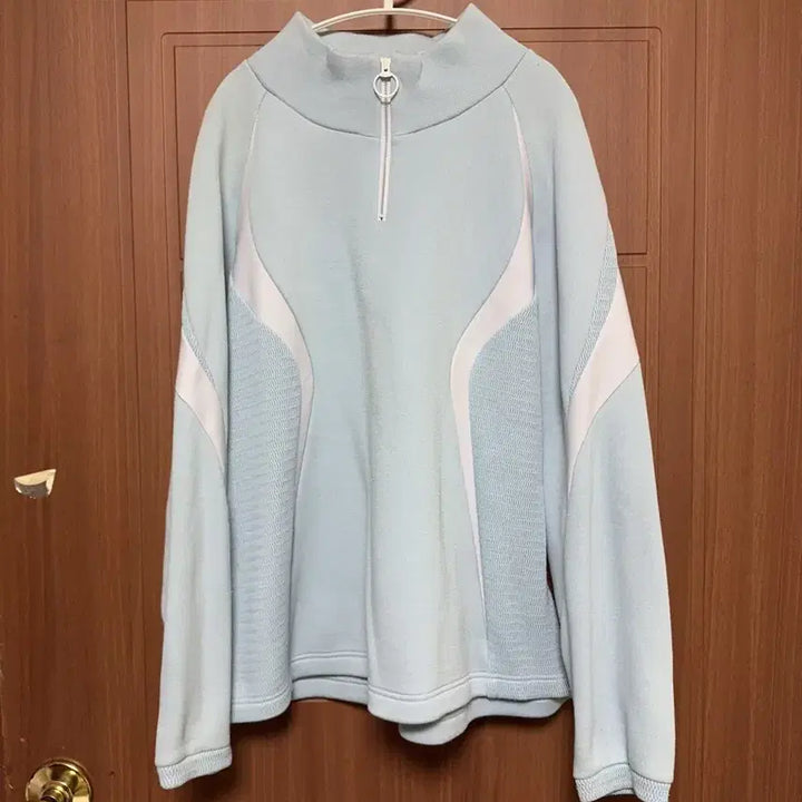 [BUNJANG] Chloma Balmug Subculture Half-Neck Blue Sweater / Chloma 클로마 마오노스케 발뭉 서브컬쳐 아노깔 하프넥 블루 스웨터