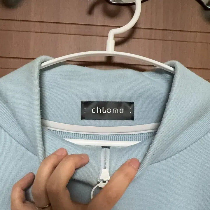 [BUNJANG] Chloma Balmug Subculture Half-Neck Blue Sweater / Chloma 클로마 마오노스케 발뭉 서브컬쳐 아노깔 하프넥 블루 스웨터
