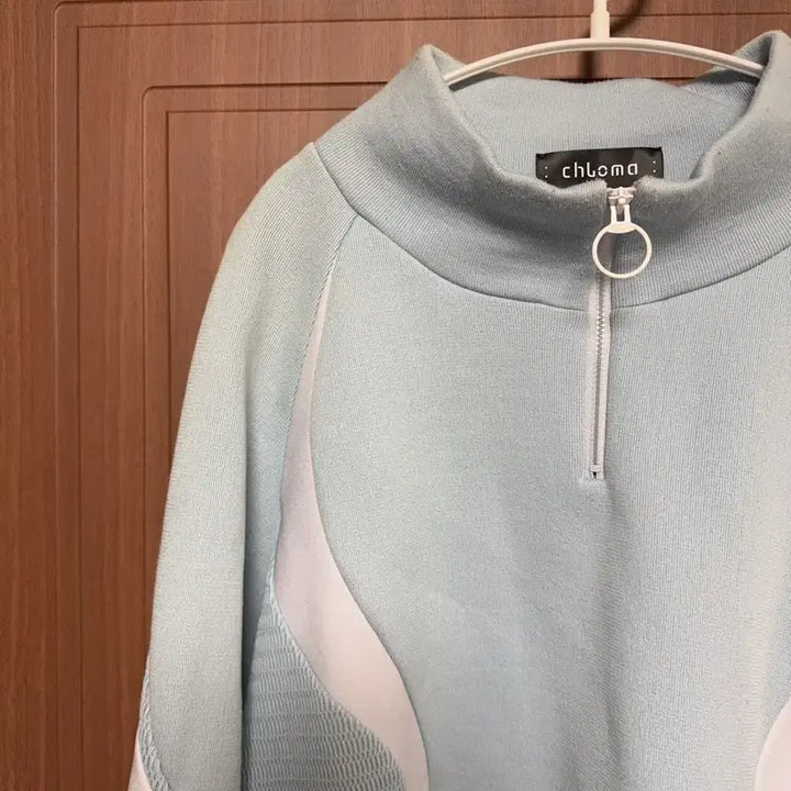 [BUNJANG] Chloma Balmug Subculture Half-Neck Blue Sweater / Chloma 클로마 마오노스케 발뭉 서브컬쳐 아노깔 하프넥 블루 스웨터
