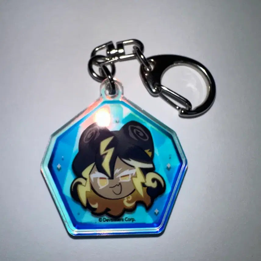 [BUNJANG] Cookie Run Kingdom Shadow Milk &amp; Thundercloud Warrior Gacha Keyring / 쿠키런 킹덤 쉐도우 밀크 쉐밀 뇌신무장 가챠 영혼석 키링