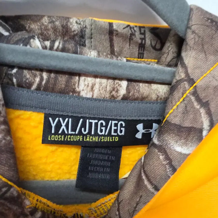 [BUNJANG] Under Armour Yellow Hoodie YXL / 언더아머 옐로우 후드티 YXL/JTG/EG