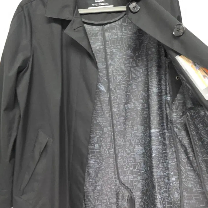 [BUNJANG] Jean-Michel Basquiat Summer Trench Coat / 미셸 바스키아봄 초여름  코트 90  홀겹 블랙 트렌치