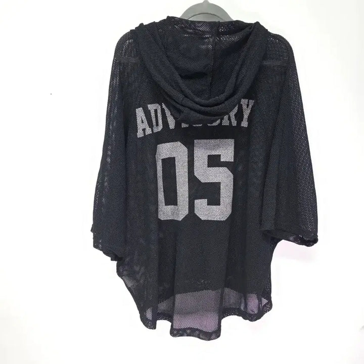 [BUNJANG] ADVISORY Black Mesh Hooded Zip-Up Jacket / ADVISORY 블랙 메쉬 후드 집업 XS 오버핏  점퍼 가디건