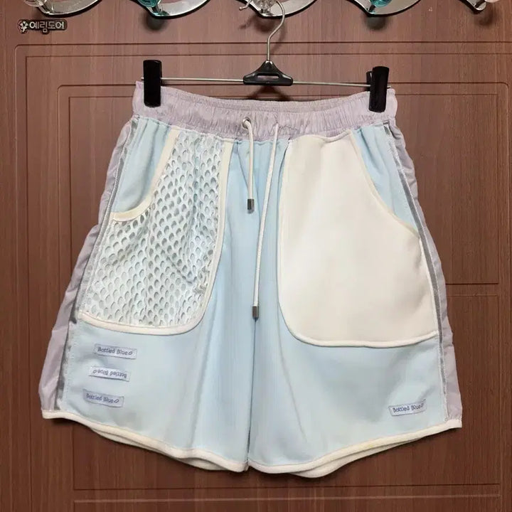 [BUNJANG] Bottled Blue Handmade Subculture Anokhal Shorts Sky Blue / Bottled Blue 핸드메이드 서브컬쳐 아노깔 반바지 팬츠 스카이블루