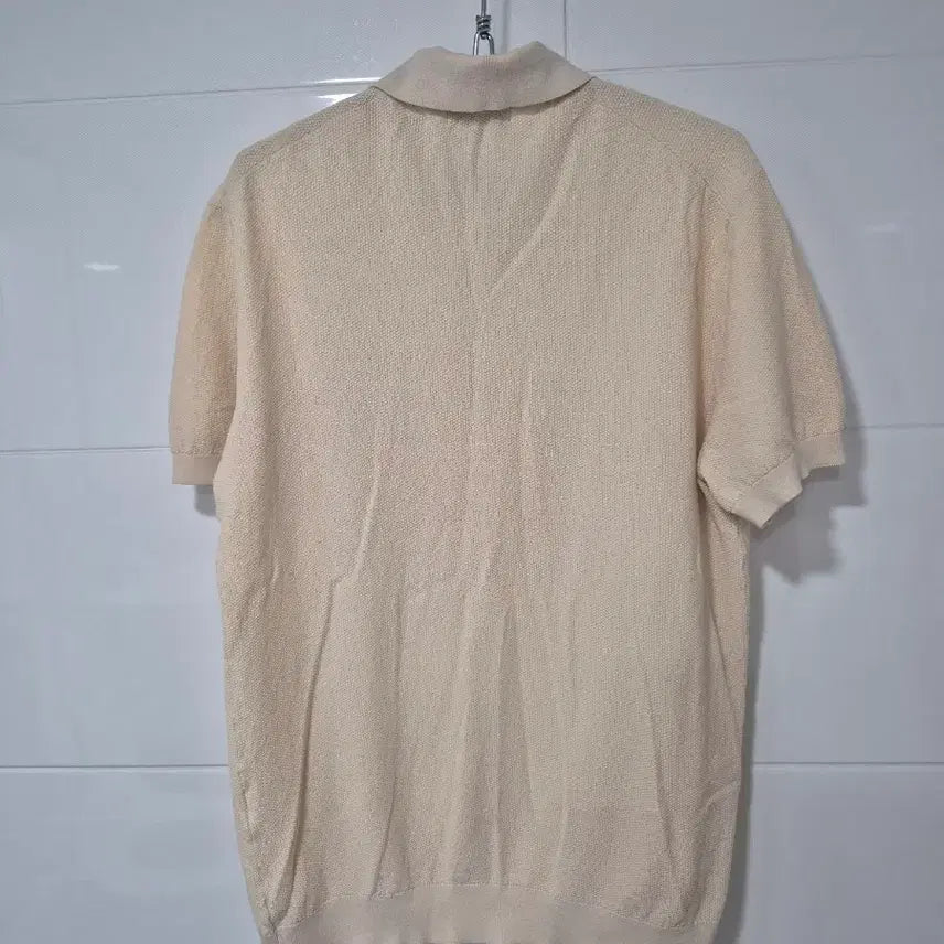 [SOLD OUT] 헤지스 반팔 니트 폴로티 아이보리100-105