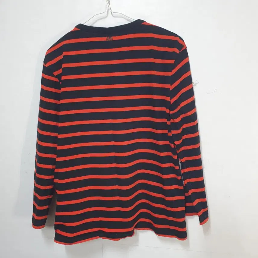 [BUNJANG] Ami Stripe Long Sleeve T-shirt (Black/Red, S) / 아미 스트라이프 긴팔 티셔츠 블랙/레드S