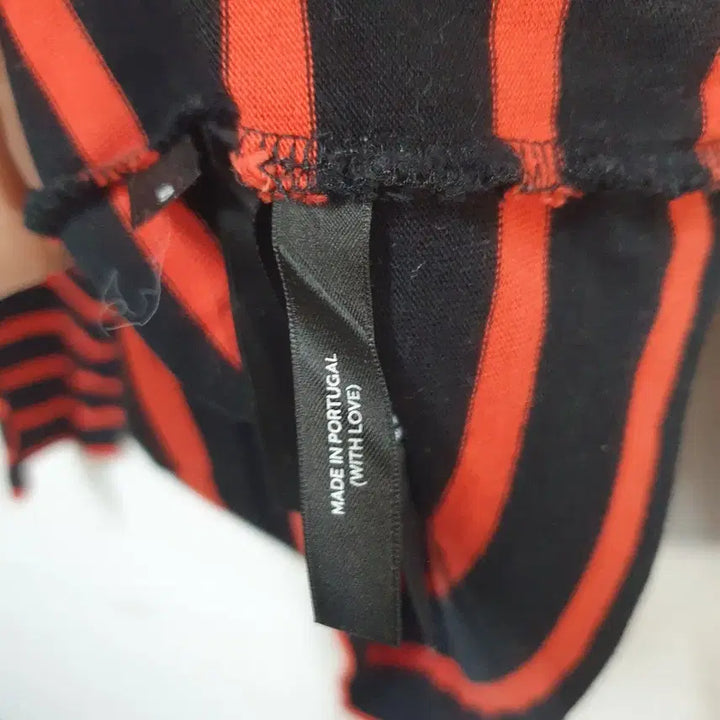 [BUNJANG] Ami Stripe Long Sleeve T-shirt (Black/Red, S) / 아미 스트라이프 긴팔 티셔츠 블랙/레드S