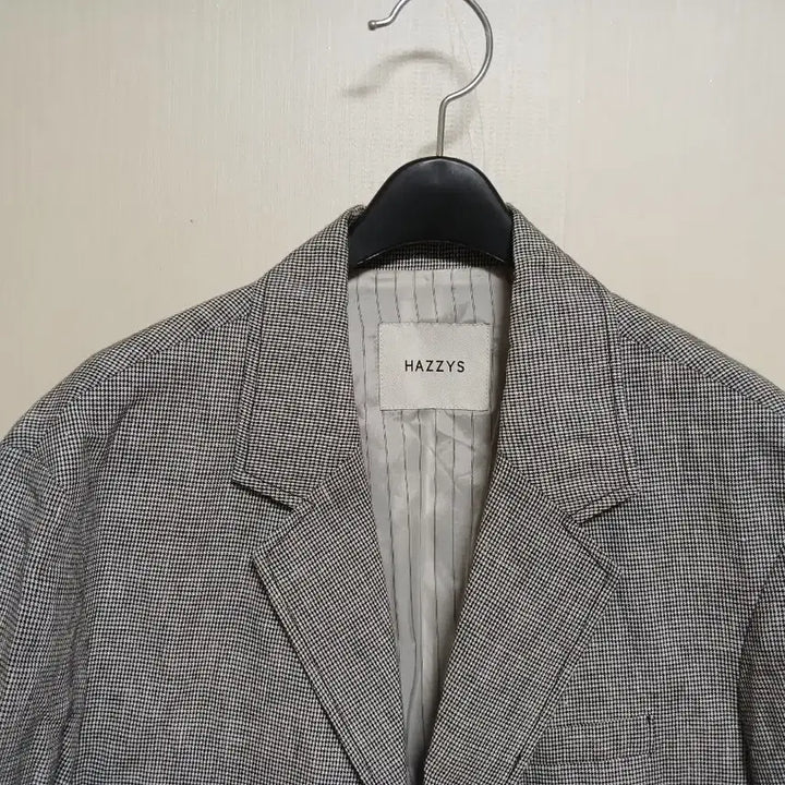 [BUNJANG] Hazzys Check Pattern Linen Jacket 90 / 헤지스 체크 패턴 마 자켓 90