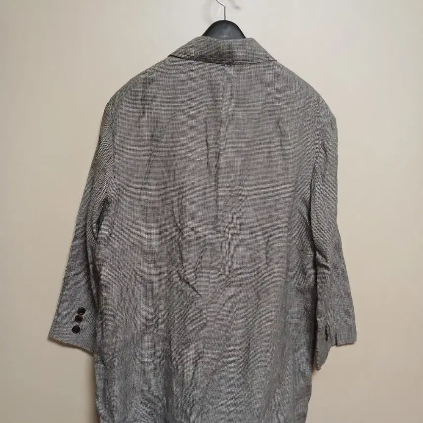 [BUNJANG] Hazzys Check Pattern Linen Jacket 90 / 헤지스 체크 패턴 마 자켓 90