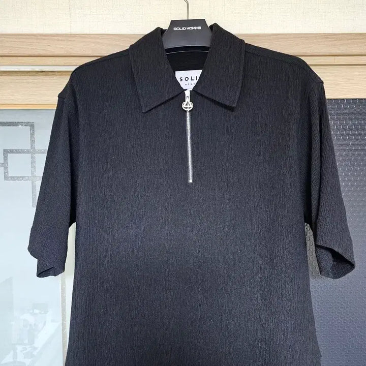 [SOLD OUT] 솔리드옴므 하프집업 시어서커 반팔 46