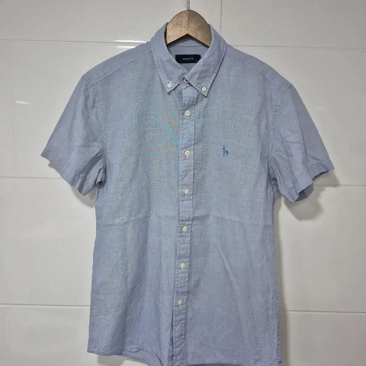 [BUNJANG] Hazzys Short Sleeve Shirt Blue 95 / 헤지스 반팔 셔츠 블루95
