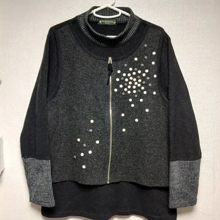 [BUNJANG] Monte Milano Felt Zip-Up Cardigan / 몬테밀라노 집업 펠트 가디건