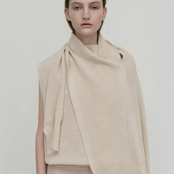 [BUNJANG] (새상품)르917 COTTON BLEND KNIT MUFFLER BEIG / (새상품)르917 COTTON BLEND KNIT MUFFLER BEIG