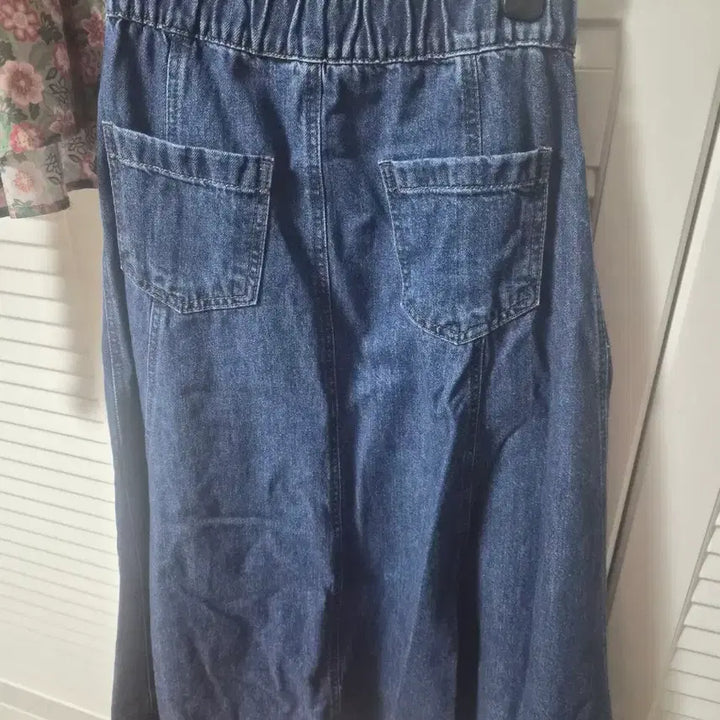 [BUNJANG] High-Waist Denim Skirt / 허리밴딩 청치마