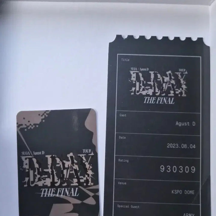[BUNJANG] BTS Suga D-Day Final Concert Photocard / 슈가 디데이 파이널 콘 포카