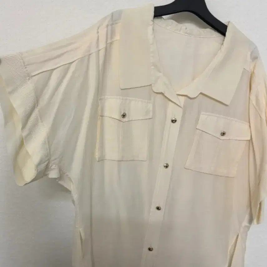 [BUNJANG] System Ivory Short Sleeve Blouse / 새상품/시스템 반팔 블라우스