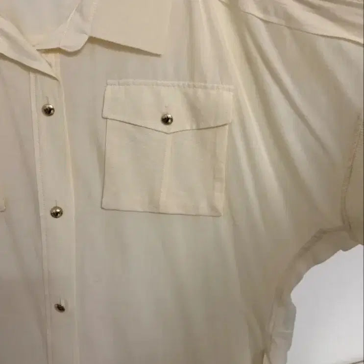 [BUNJANG] System Ivory Short Sleeve Blouse / 새상품/시스템 반팔 블라우스