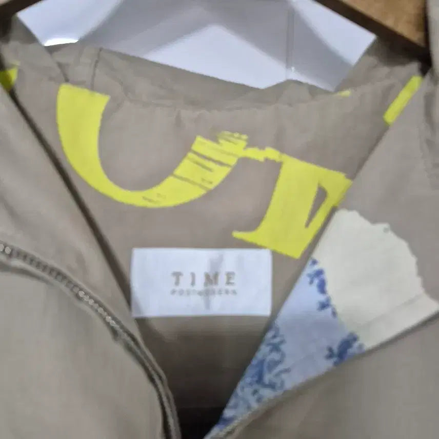 [BUNJANG] TIME Hooded Long Coat Beige / 타임 TIME 후드 롱 코트 베이지